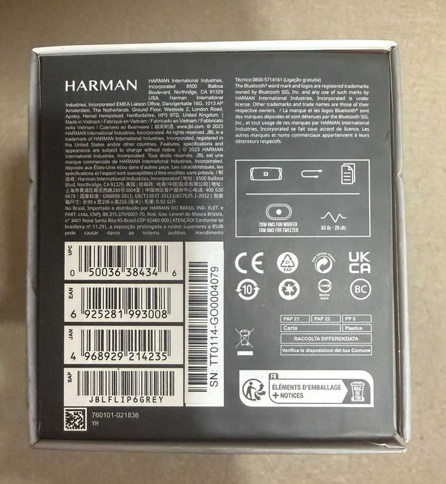 Coluna JBL Flip 6 - Original, nova, preta