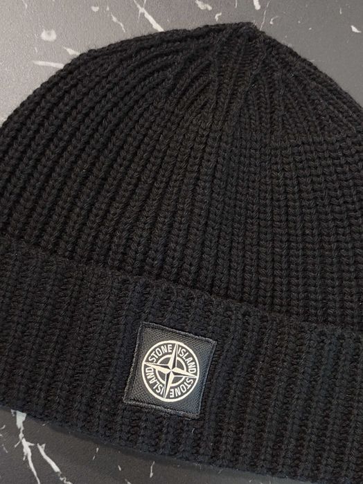 Шапка Stone Island N10B5 Wool-Knit Beanie Hat Black SI0112-BK