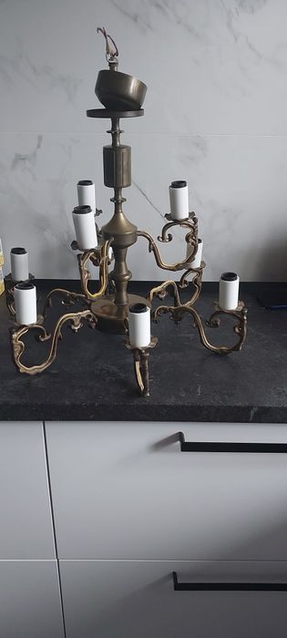 Żyrandol mosiężny