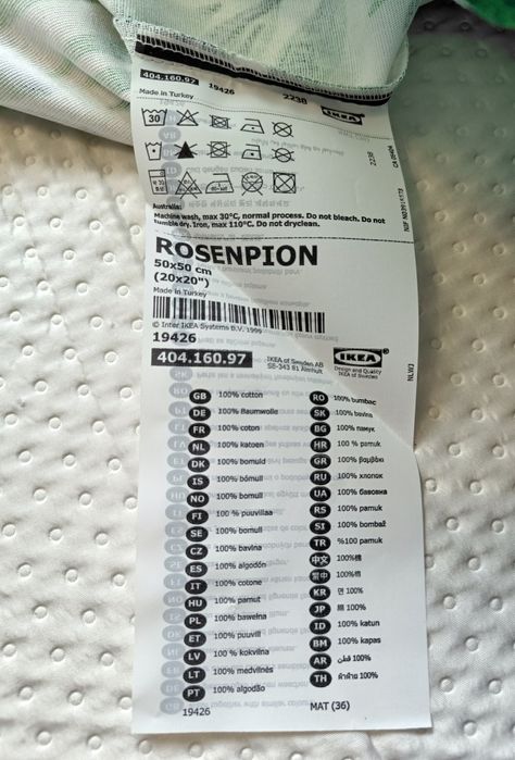 IKEA poszewka 50x50 liście palmy | tropikalna bawełna boho unikat