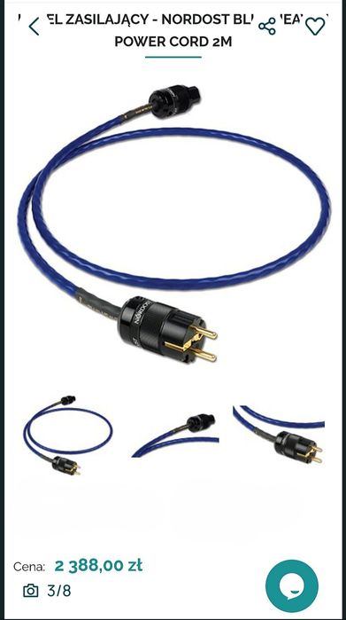 Kabel zasilający NORDOST BLUE HEAVEN 2 m Hi-End