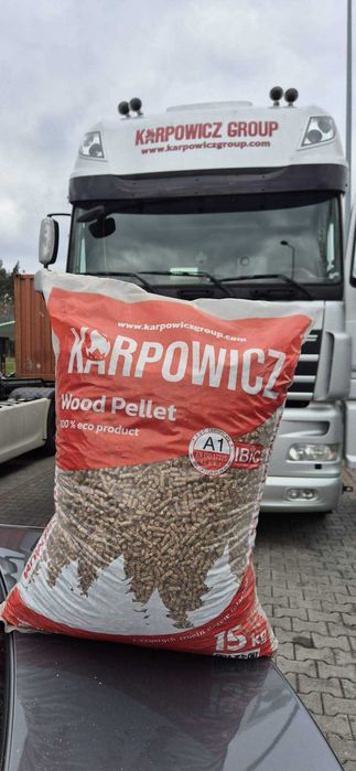 Pellet drzewny Karpowicz 6mm czysta sosna EN A1 Dostawa Winda HDS