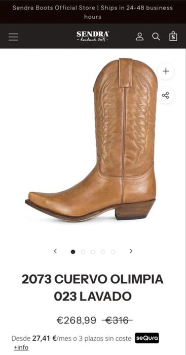 Botas Sendra cowboy - pele castanho claro