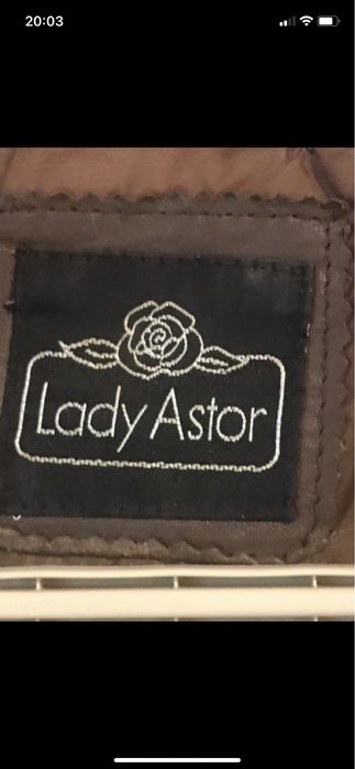 Lady astor 42 damska skóra kurtka płaszcz skórzany brązowy