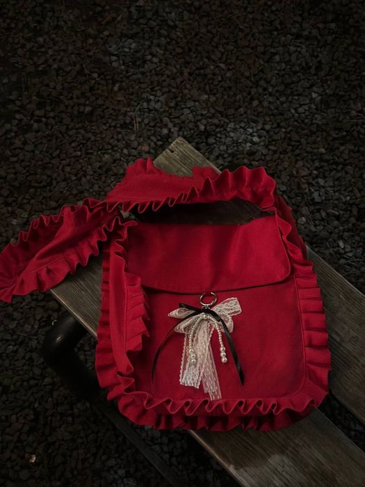 Сумка шопер червона