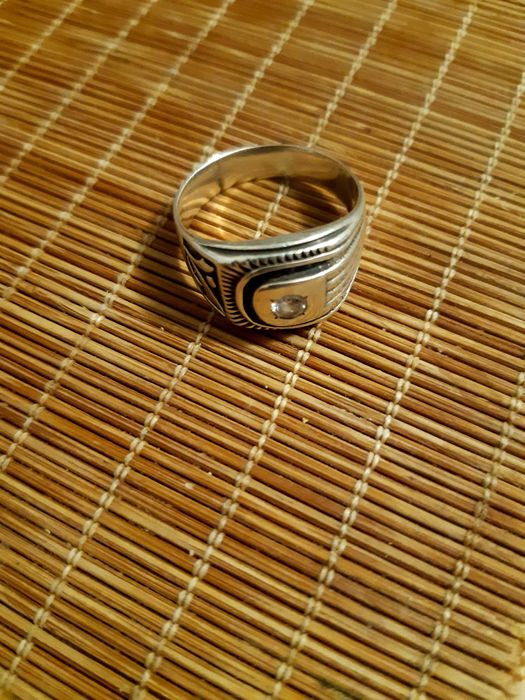 Чоловіча срібна печатка 925 .