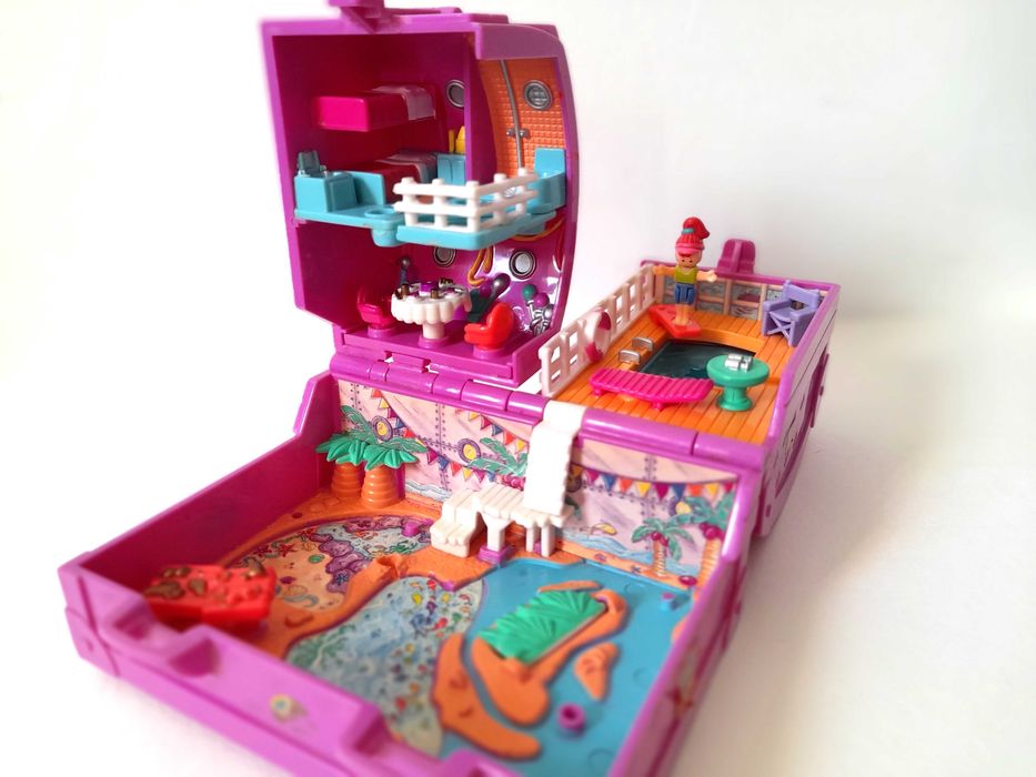 Polly Pocket Vintage Antiga Anos 90 1996 Surf n Swim Ilha do Tesouro