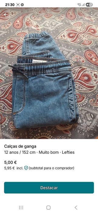 Calças de ganga rapaz