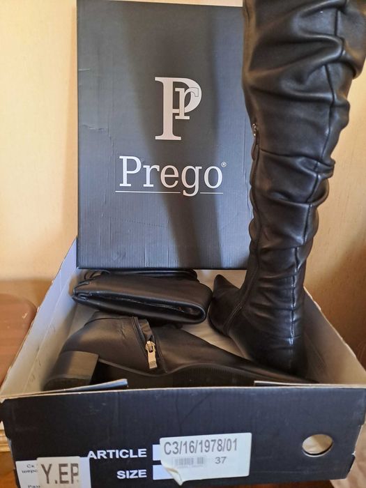 Сапоги - ботфорты женские "PREGO", размер 37
