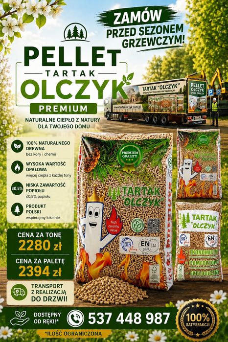 Pellet pelet Olczyk 2370 Jaworzno!! Zapewniamy transport Winda HDS!!