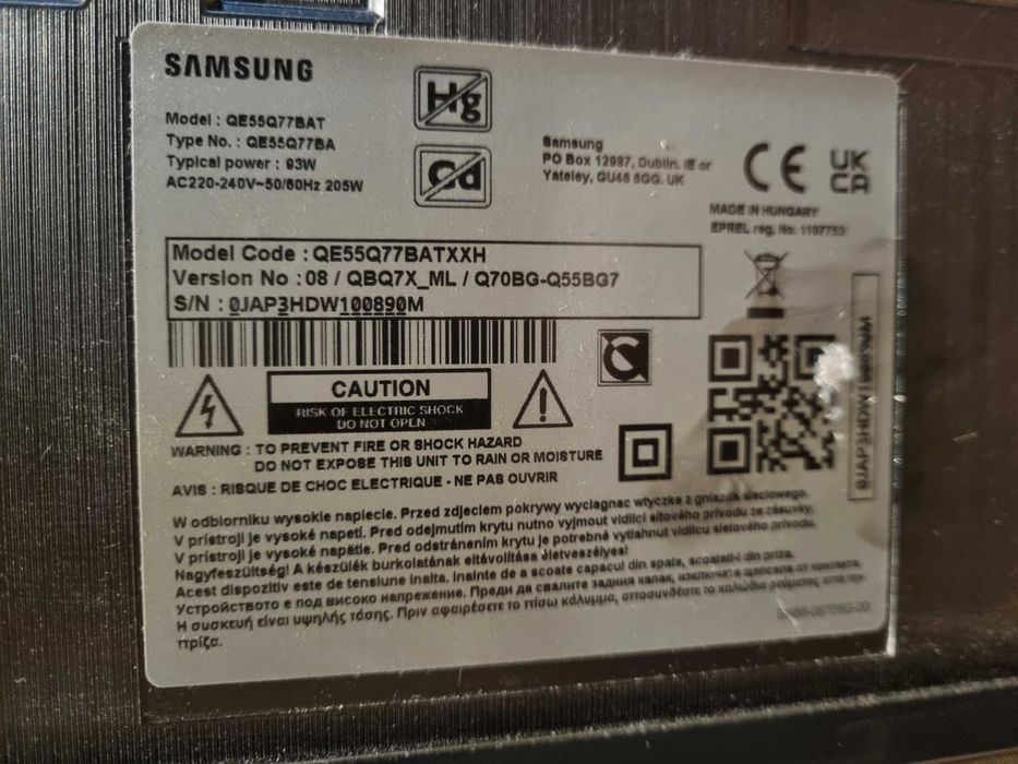 Telewizor Samsung 55 cali QE55Q77BAT QLED 4k 120 Hz