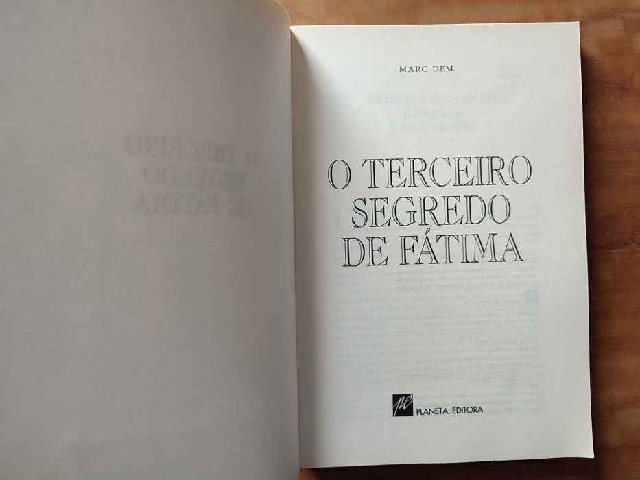 O Terceiro Segredo de Fátima - Marc Dem (Planeta Editora, 1998)