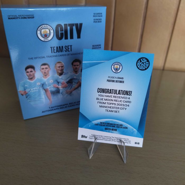 Rúben Dias Patch Relic Blue Moon Topps