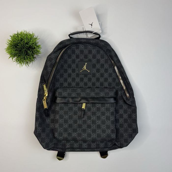 Рюкзак Jordan Monogram, Найк Джордан Монограм чорний, сірий