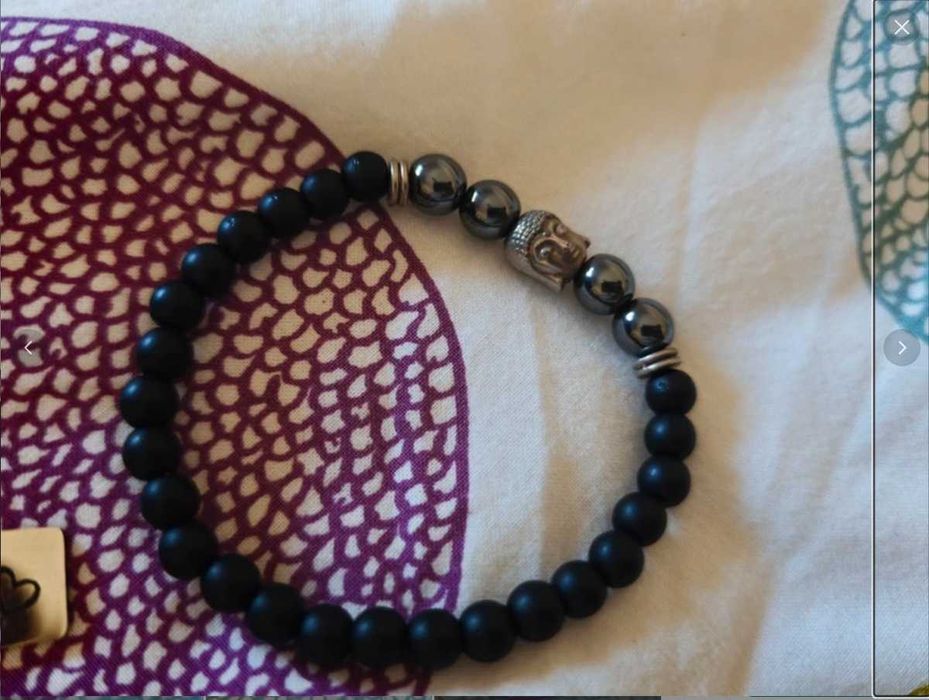 Conjunto de Pulseiras Buda e God has a plan e Pedra de Âmbar (Mitologia, Misticismo)