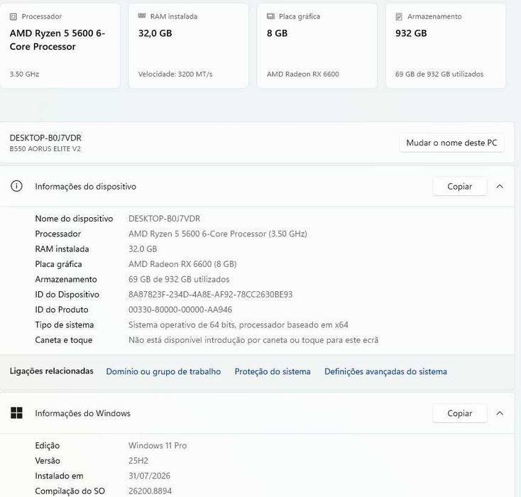 PC Gaming / Desktop Ryzen 5 5600 + RX 6600 8GB | 32GB RAM