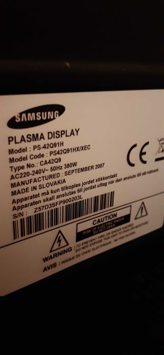 Samsung plazma PS42Q91H