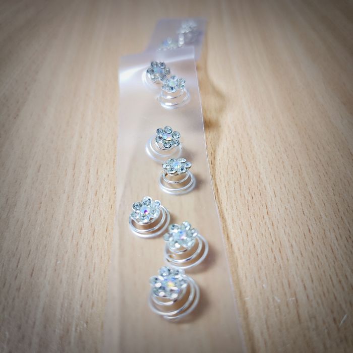 Прикраси для зачіски - діаманти - 12шт.