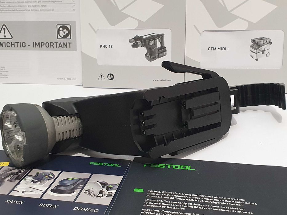 Latarka budowlana PROTOOL na aku 10.8,12,14,4-15,6-18v nowa reflektor