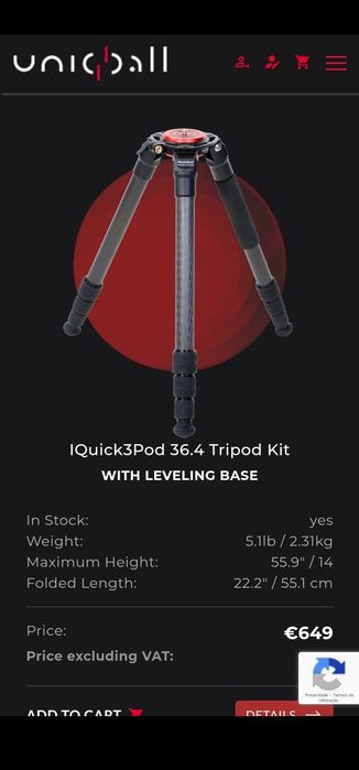 Vendo tripé NOVO Uniqball 36