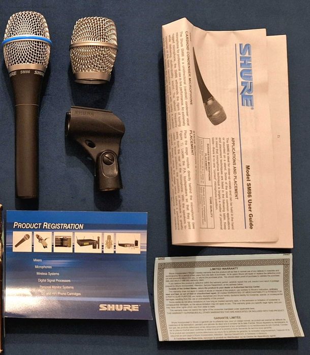 Mikrofon pojemnościowy Shure SM86 | 1 właściciel | Komplet | Stan bdb