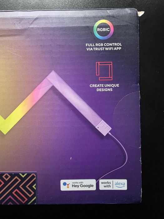 Ścienne paski świetlne LED TRUST Gaming GXT 905 Vybz RGBIC Nowe