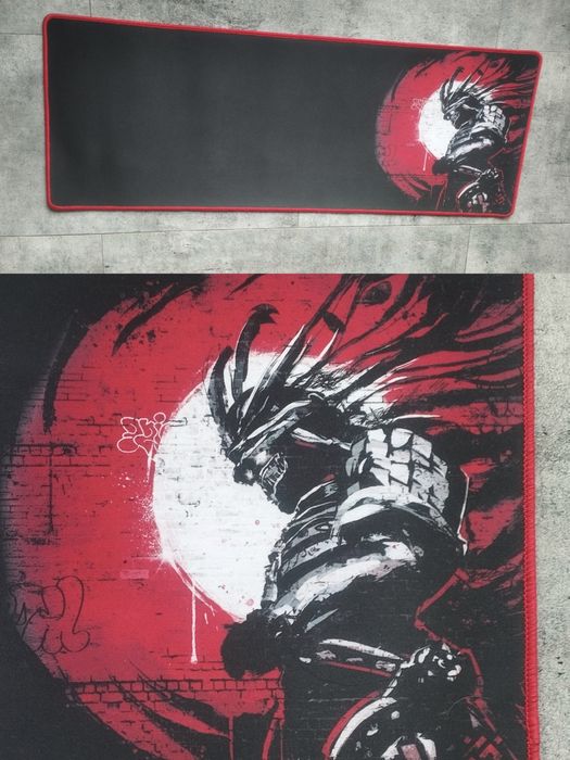 Podkładka pod mysz gamingowa czarno czerwona