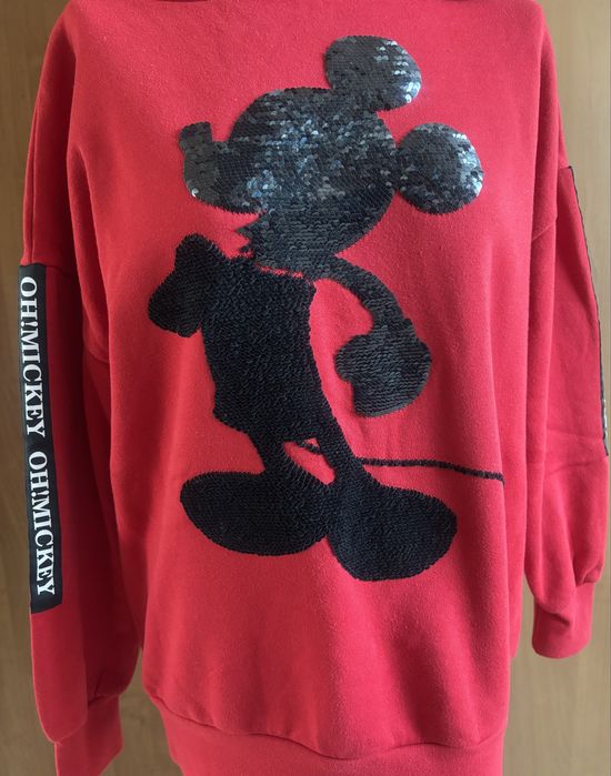 Bluza oversize z cekinami Mickey Mouse House