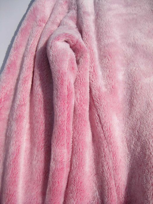 Мягенькая плюшевая толстая розовая кофта на молнии с карманами Janina