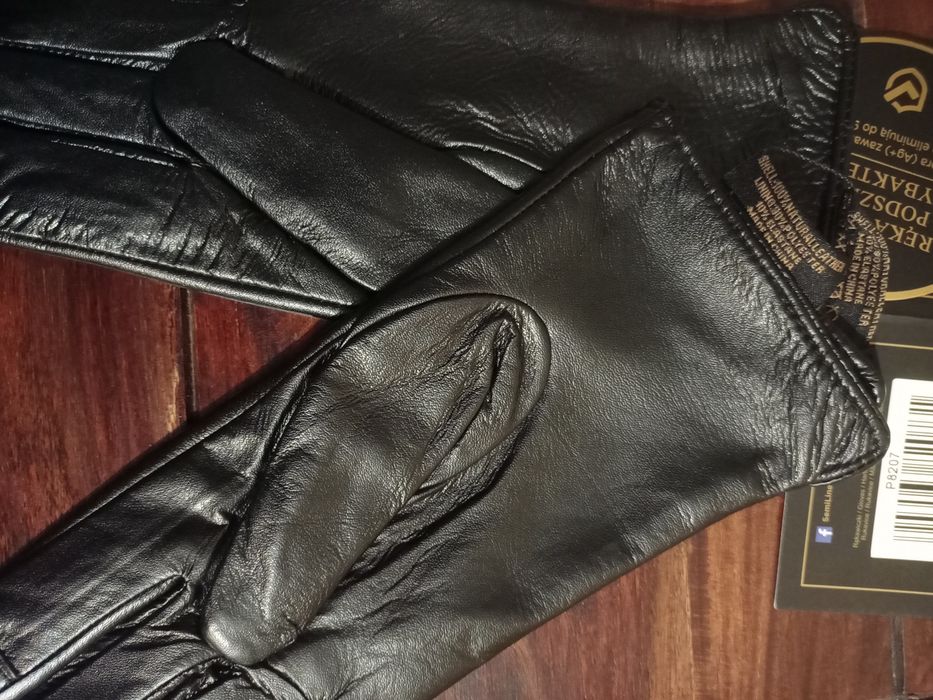 Rękawiczki skórzane Damskie antybakteryjne L Nowe