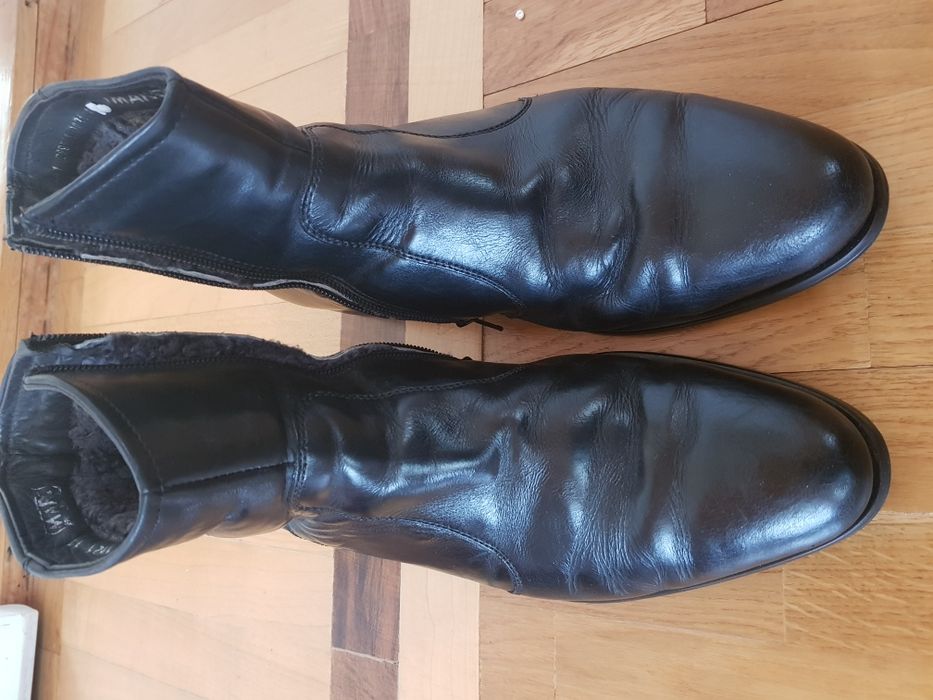 Сапожки шкіряні на цегейці 40-41