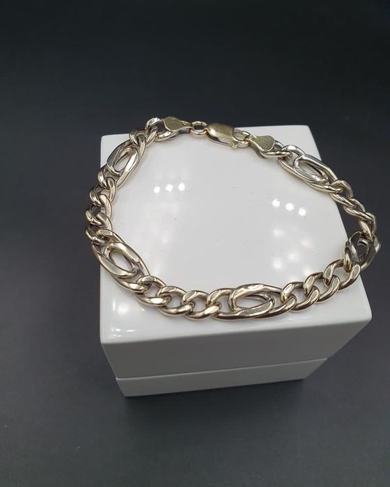 Złota Bransoletka splot Figaro