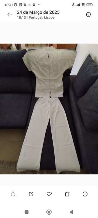 Farda de Estetica de Bata e Calça + 2 Calças