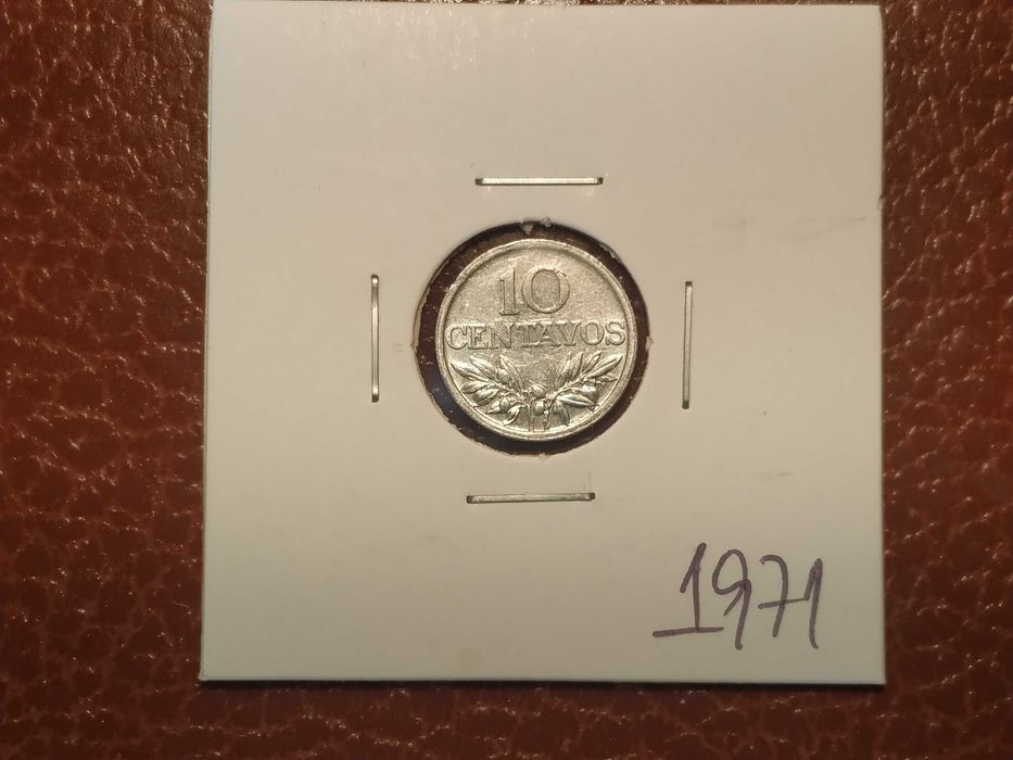 514 moeda de 10 centavos de 1971 em aluminio - Portugal
