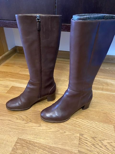 Kozaki damskie ECCO kolor brązowy, rozmiar 37