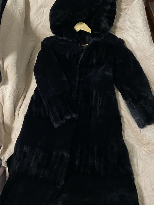 Шуба с норковыми вставками
