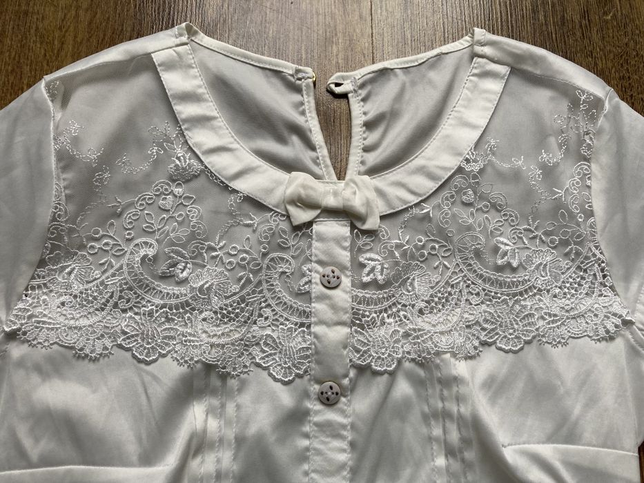 Ozdobna bluzka  ecru kość słoniowa