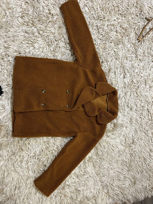 Еко шубка помаранчевого кольору