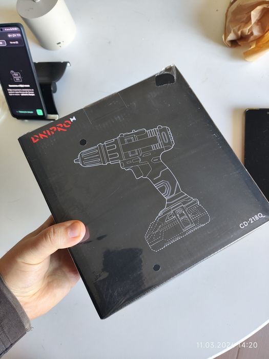 Акумуляторний дриль-шуруповерт Dnipro-M CD-218Q можливо з АКБ та ЗП