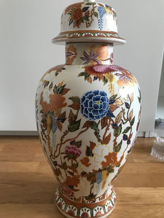 Jarrão Porcelana Panda estilo chinês