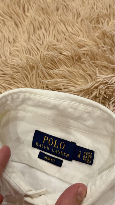 Біла сорочка белая рубашка polo ralph lauren logo поло ральф лорен оригинал m