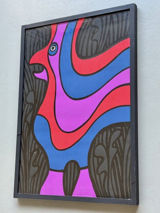 Jan LENICA Crimson Fowl 1979 UNIKAT Autorska Sygnatura i Numeracja TOP