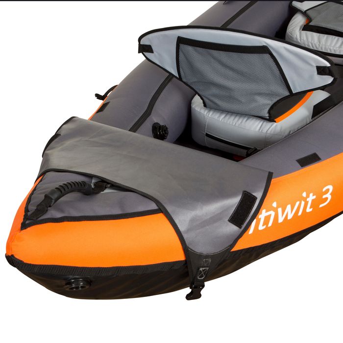 Kayak Insuflável 2 ou 3 Lugares ITIWIT 3 Laranja