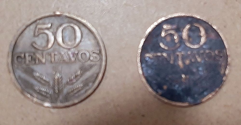 Moeda 50 centavos PT Anos 1970, 1976 e 1979