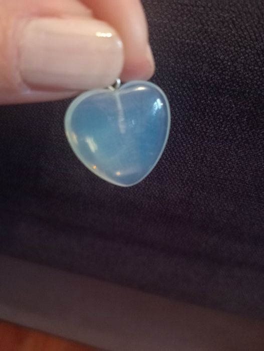 Serce opalit zawieszka wisior  kamień naturalny