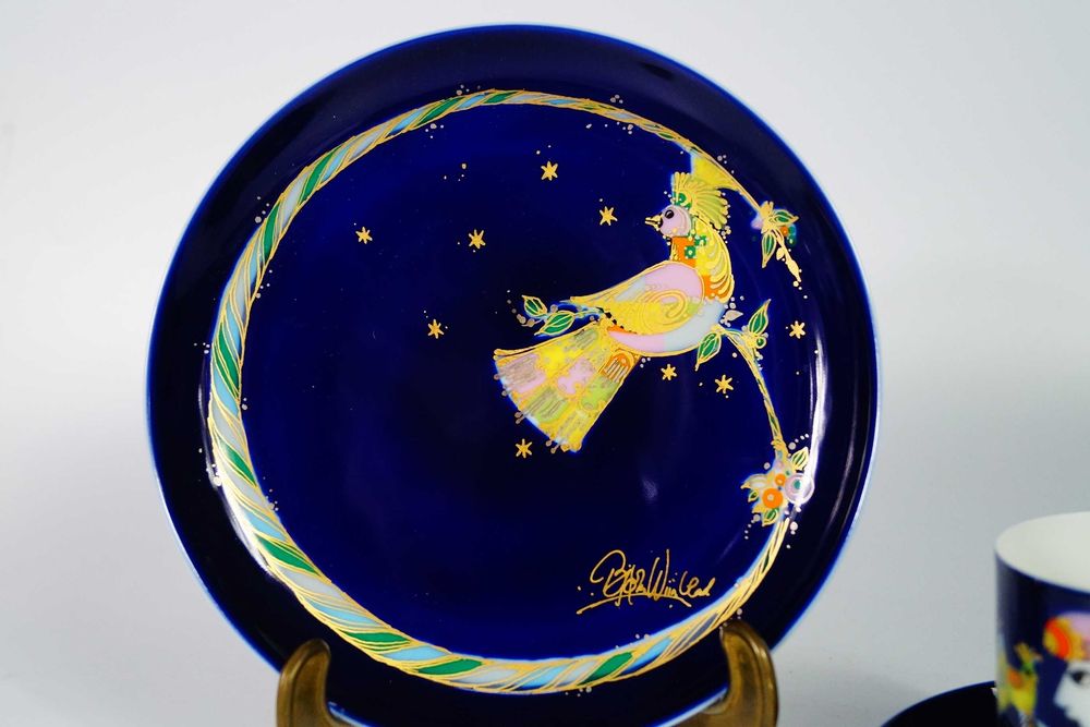 Filiżanka Rosenthal Baśnie 1001 Nocy Wiinblad Kobalt piękna