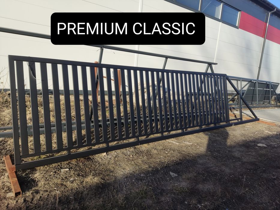 Brama przesuwna palisada pion 5m PREMIUM CLASSIC, ocynk ogniowy+RAL