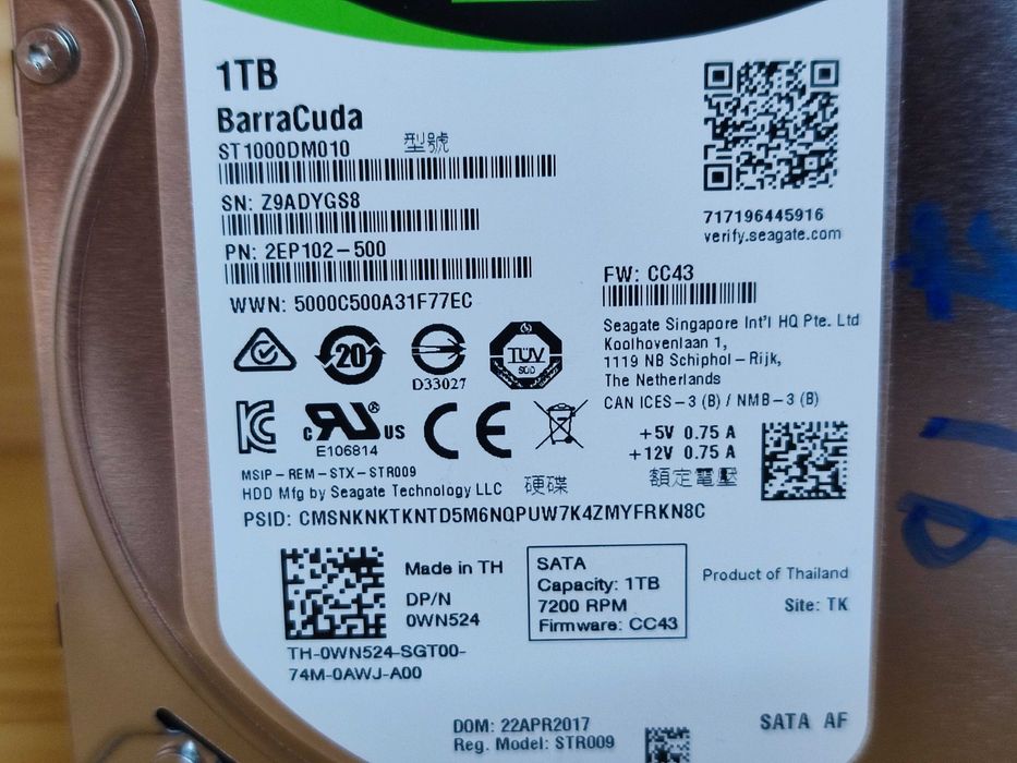 Disco HDD 1TB Seagate 100%