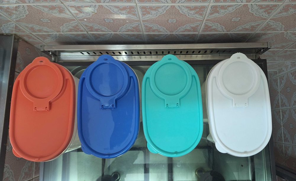 Conjunto caixas de plástico