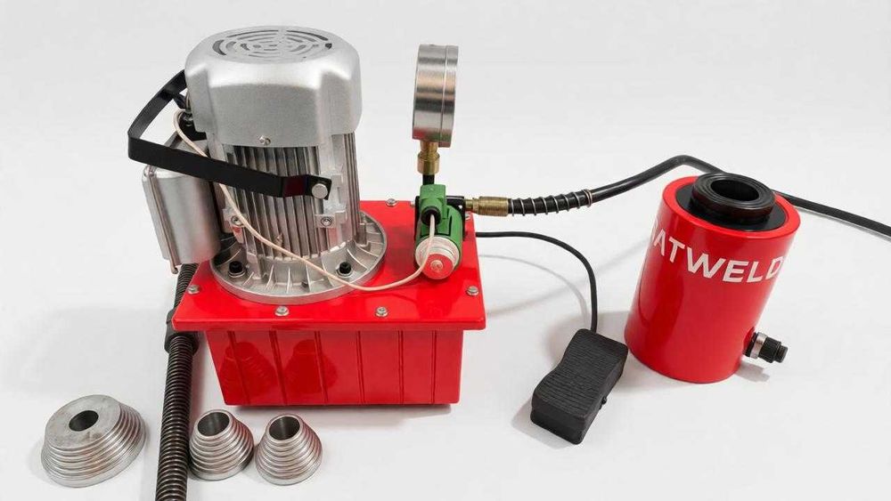 Prasa Zestaw Do Osadzania Tulejek Pompa + Siłownik 30 TON + AKCESORIA